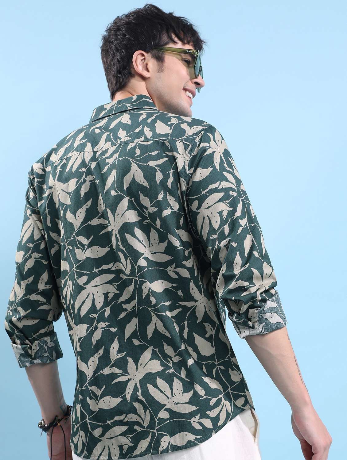 men collared printed casual shirt - 21486810 -  Standard Image - 2