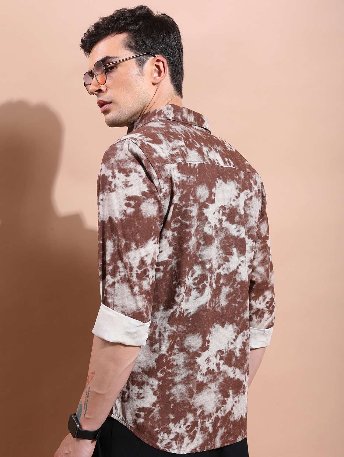 men collared printed casual shirt - 21486829 -  Standard Image - 2