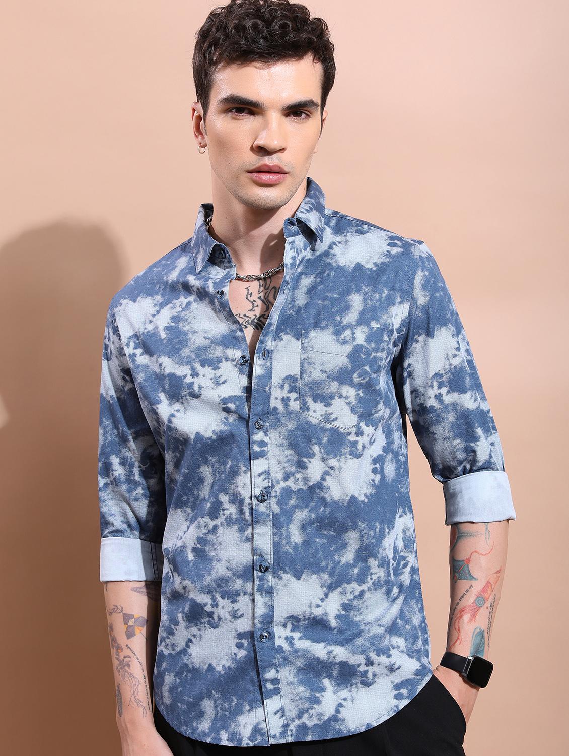 men collared printed casual shirt - 21486830 - Zoom Image - 0