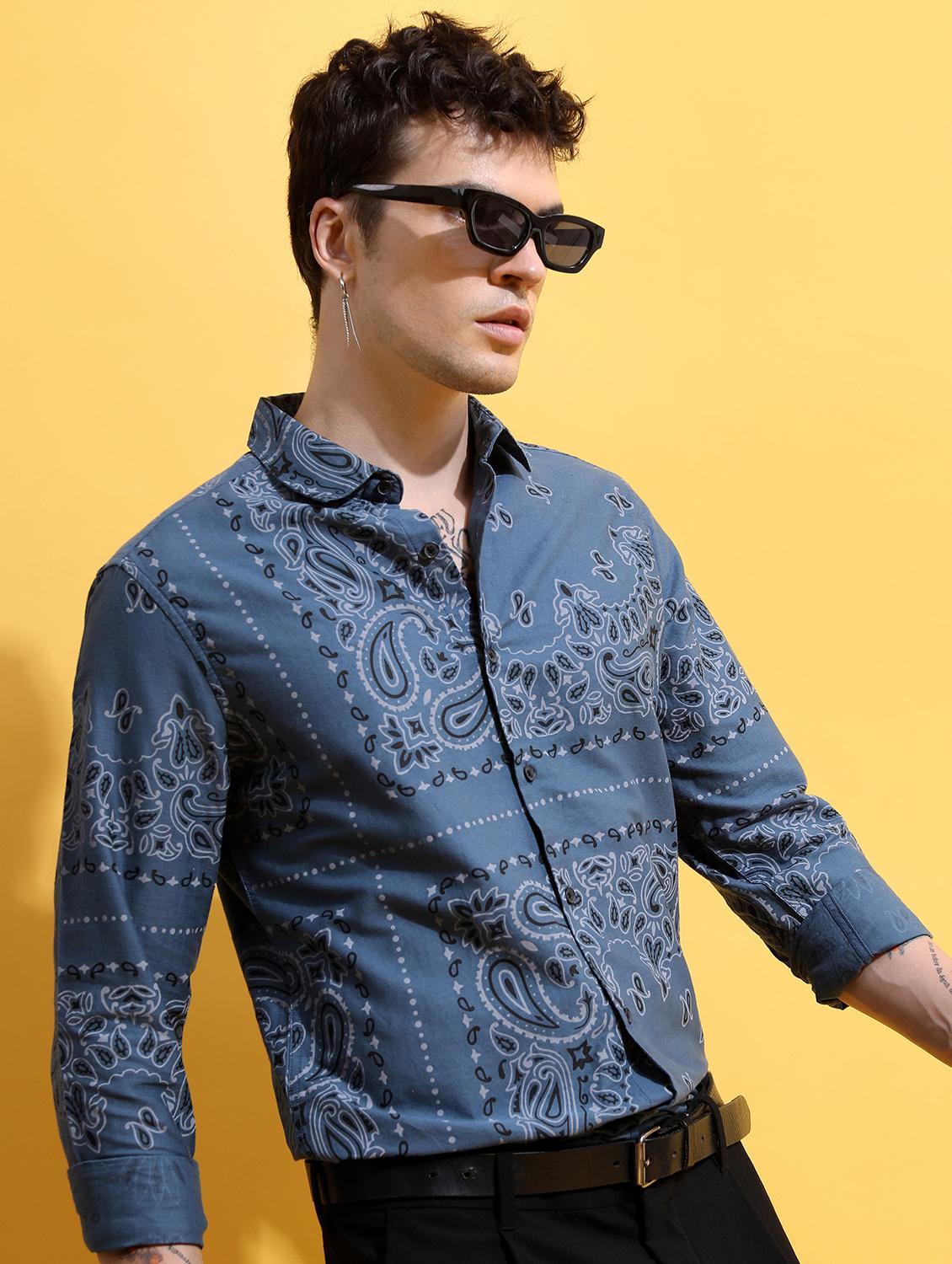 men collared printed casual shirt - 21486838 - Zoom Image - 0