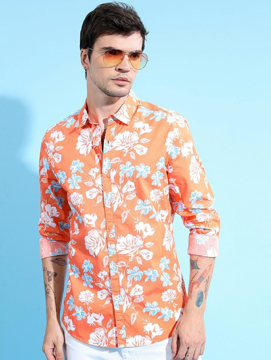 men collared printed casual shirt - 21486860 -  Zoom Image - 0