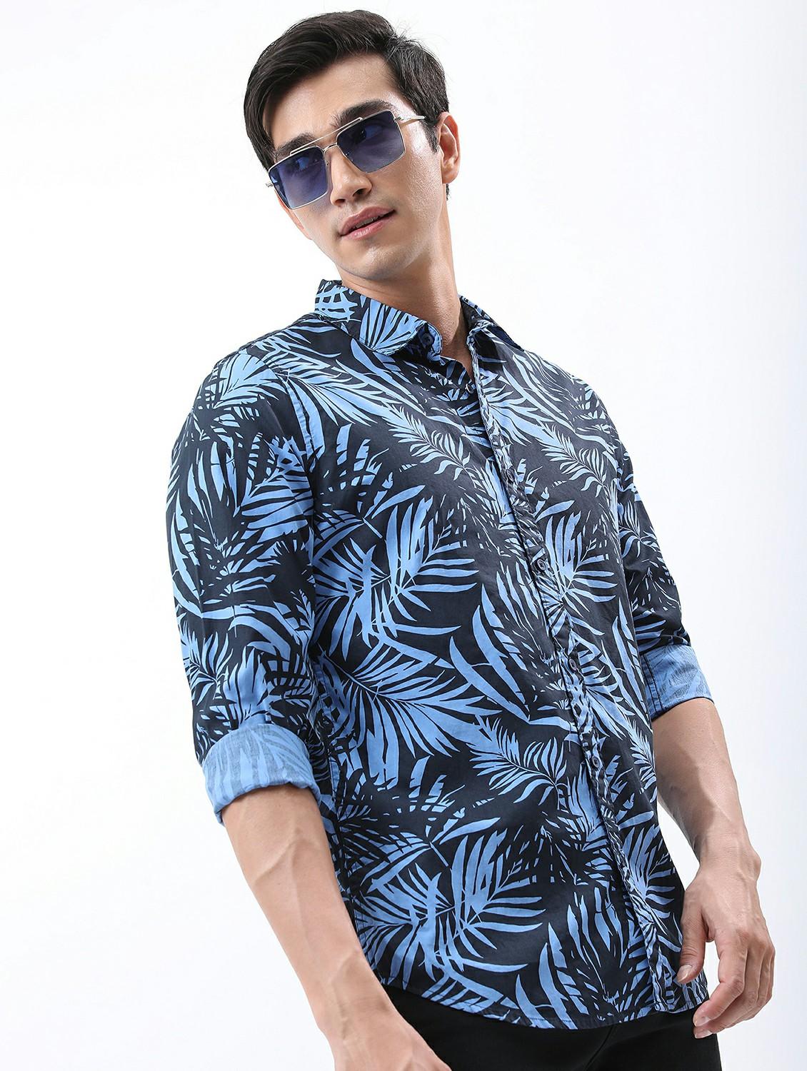 men collared printed casual shirt - 21486862 - Standard Image - 2