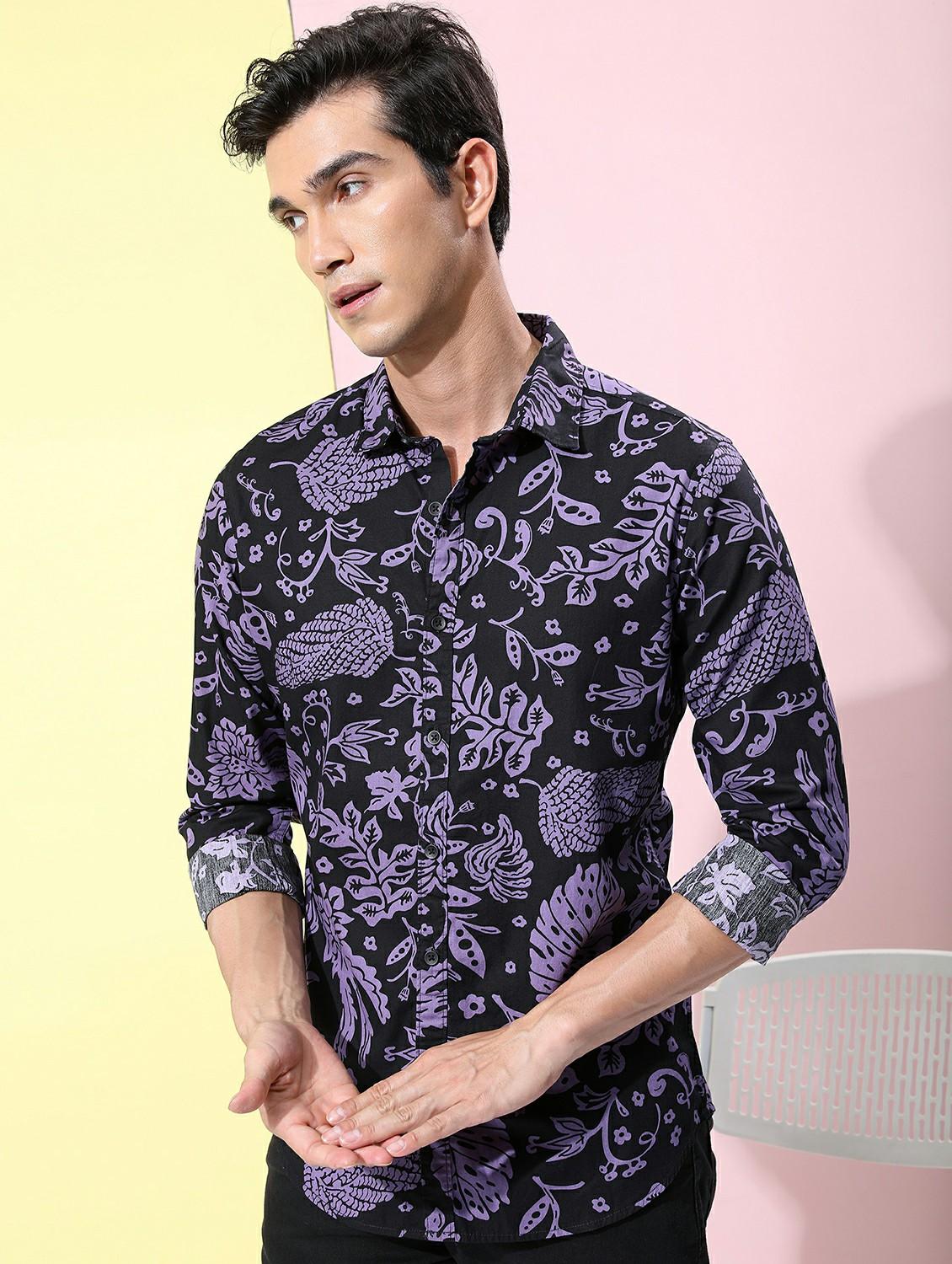 men collared printed casual shirt - 21486863 -  Zoom Image - 0