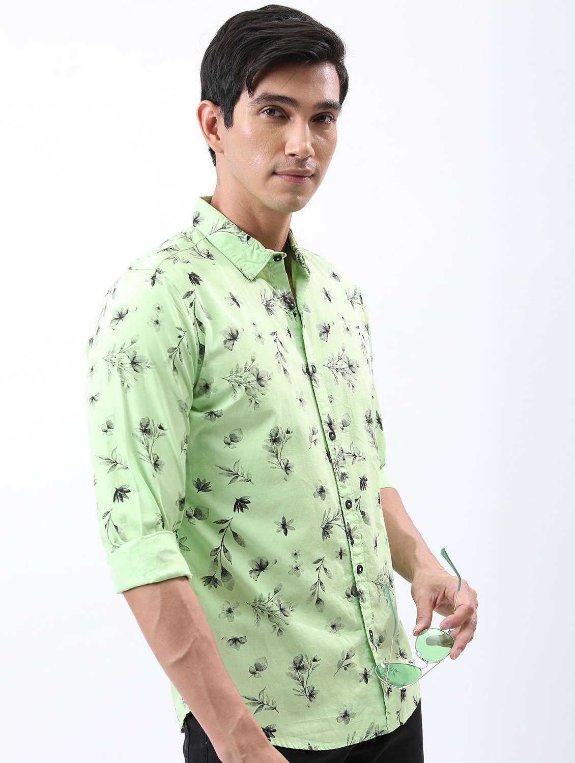 men collared printed casual shirt - 21486865 -  Standard Image - 2