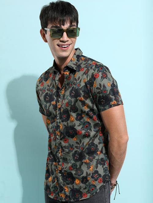 men green collared neck casual shirts - 21486876 - Standard Image - 0