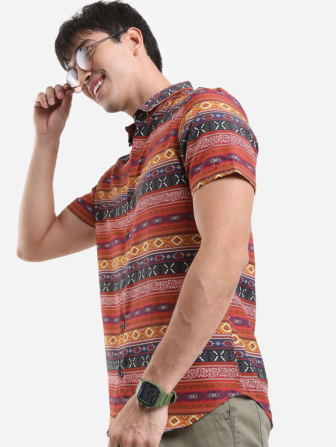 men multi color collared neck casual shirts - 21486891 -  Standard Image - 2