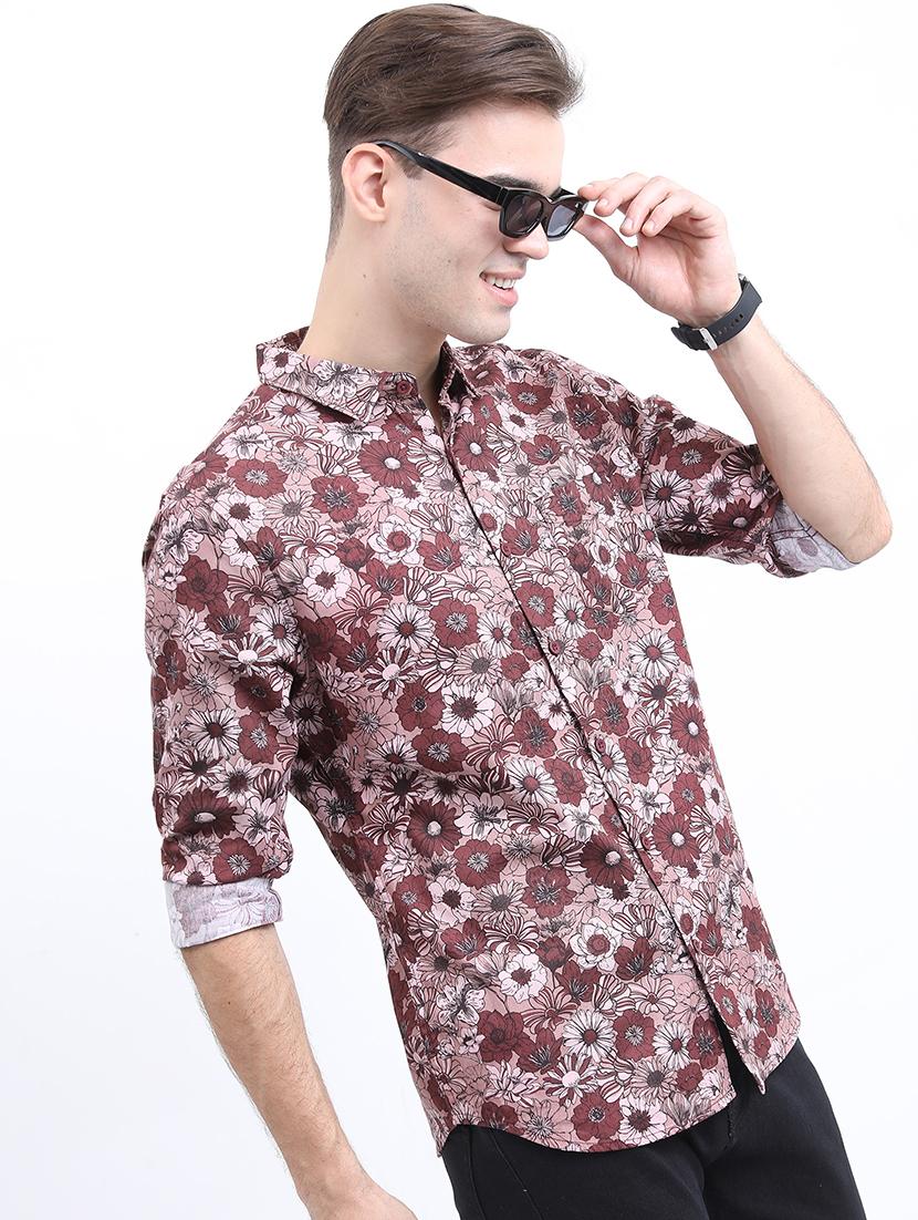men printed collared casual shirt - 21486970 - Standard Image - 2