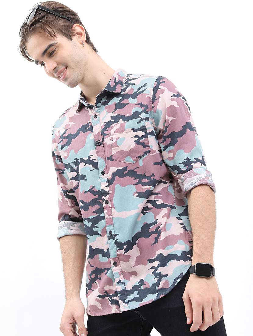 men printed collared casual shirt - 21486981 - Zoom Image - 0