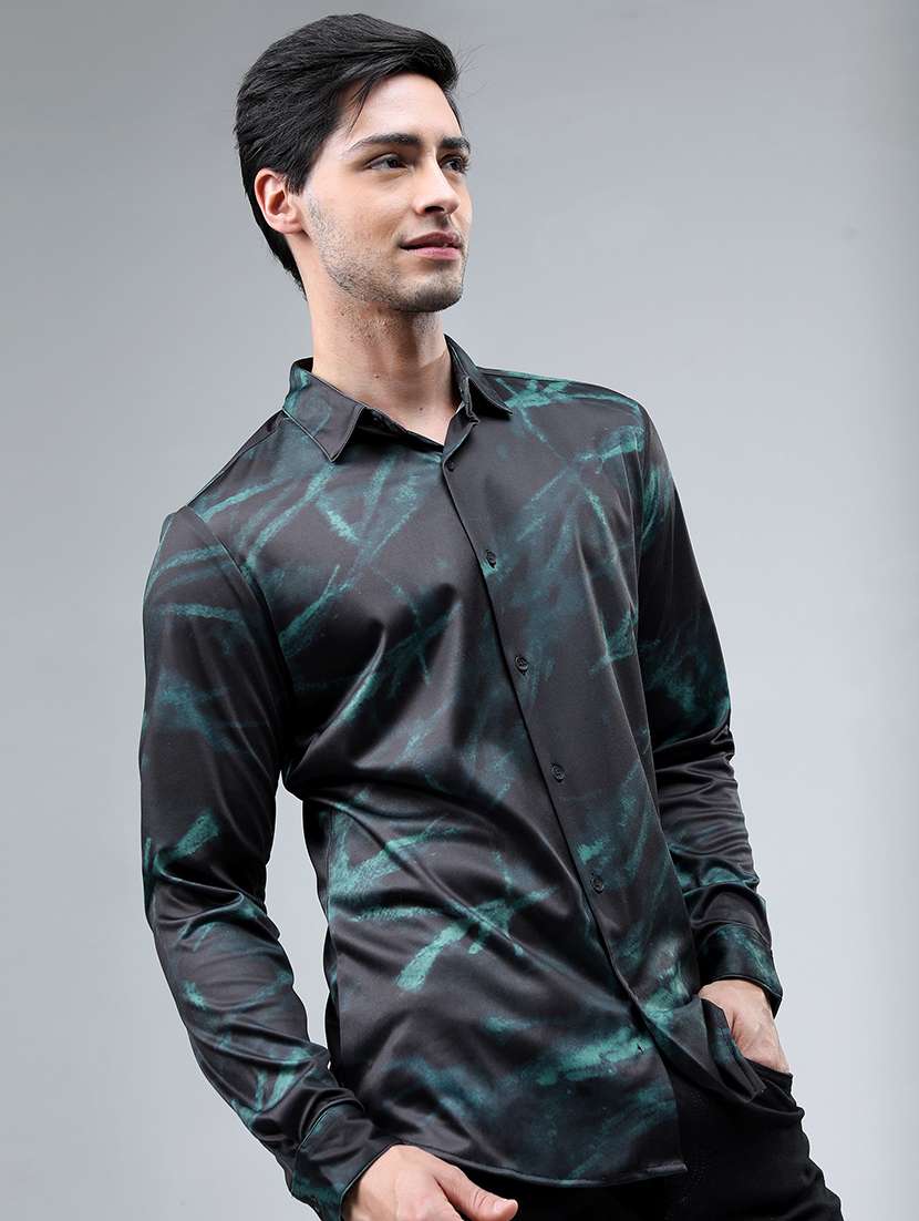 men printed collared casual shirt - 21487006 -  Standard Image - 2