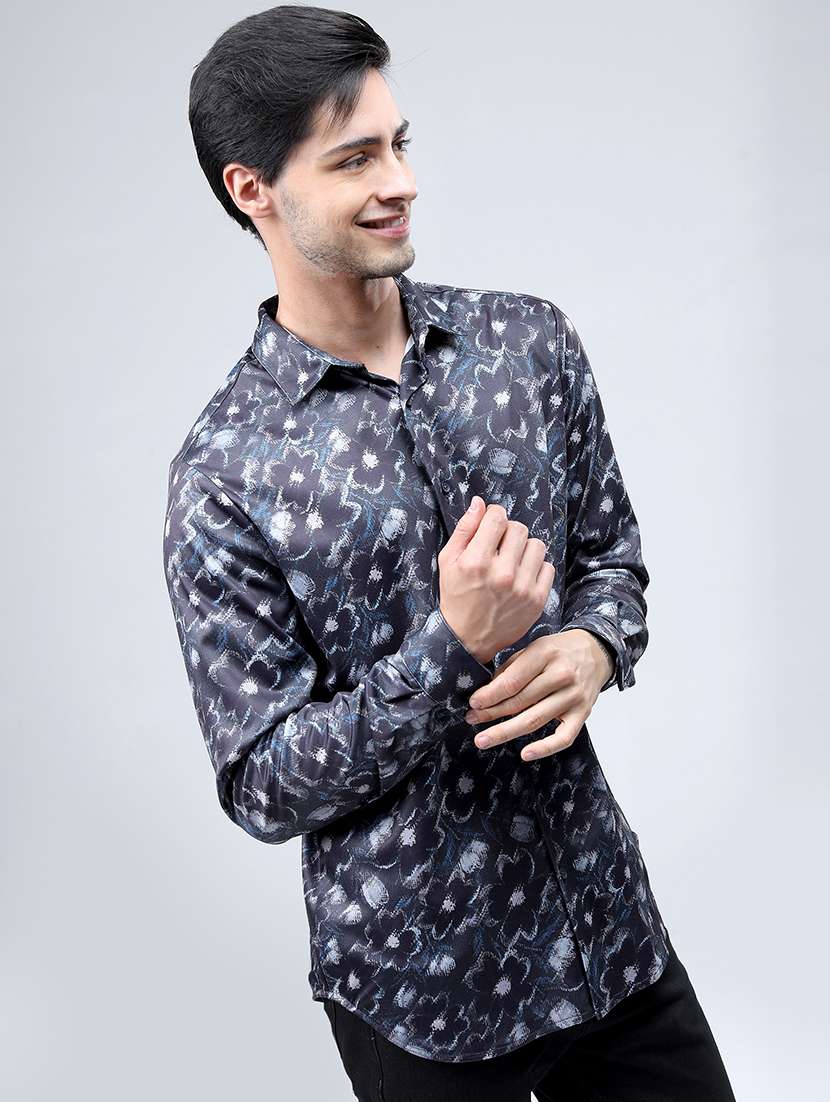 men printed collared casual shirt - 21487010 -  Standard Image - 2