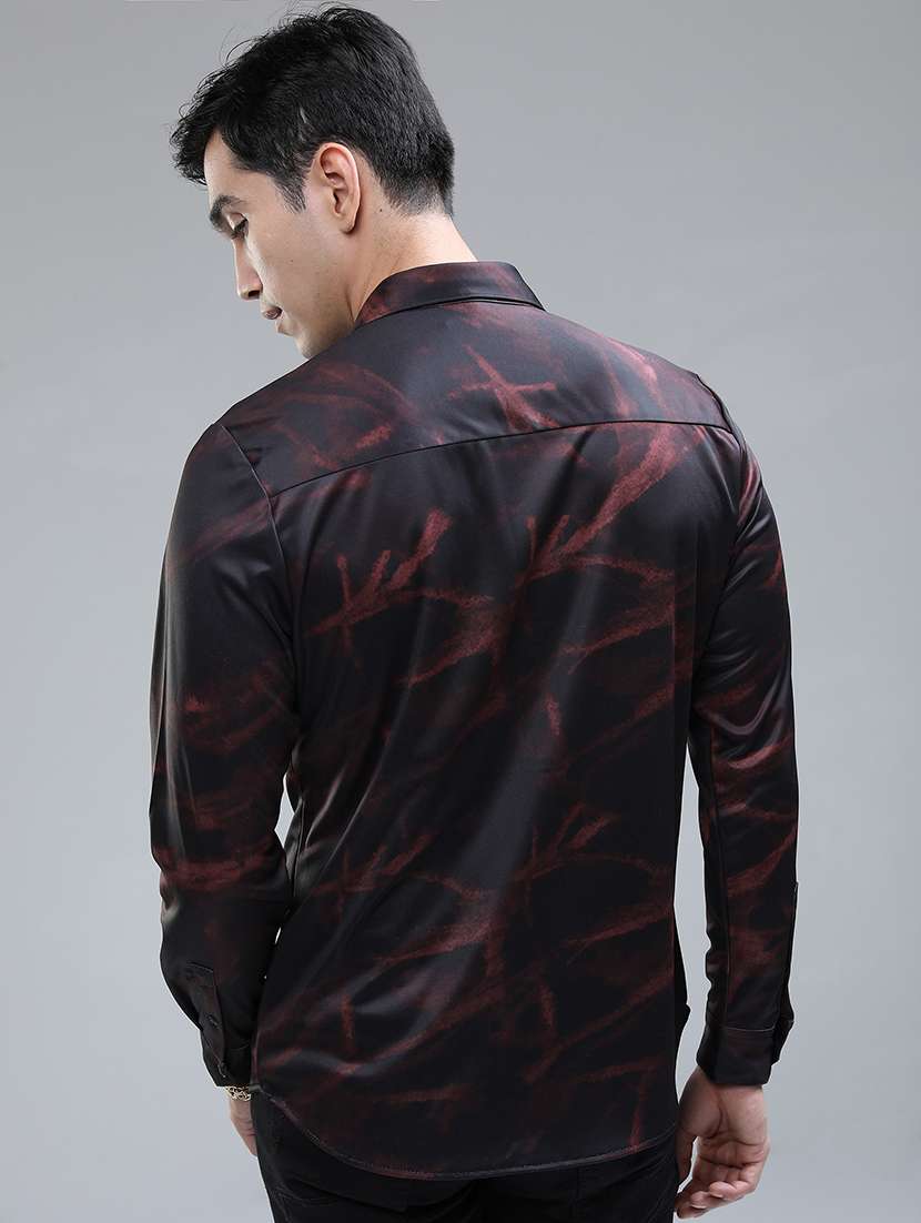 men printed collared casual shirt - 21487032 - Standard Image - 2
