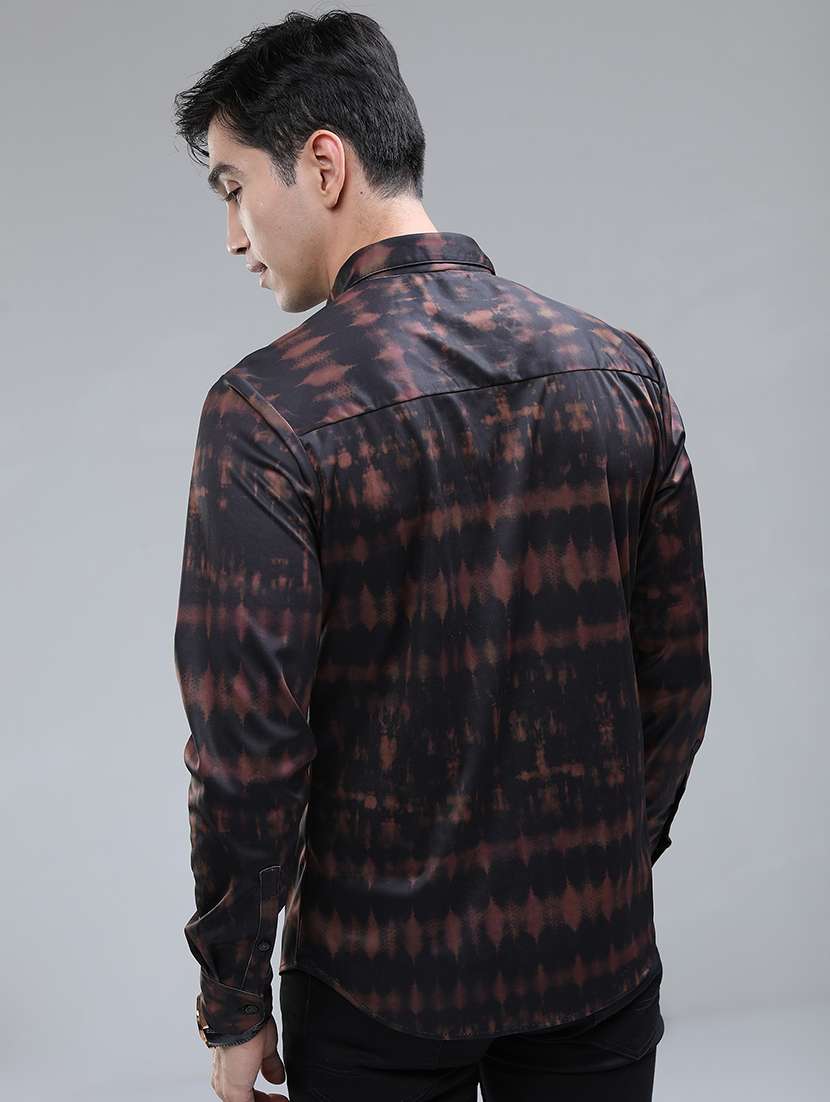 men printed collared casual shirt - 21487038 - Standard Image - 2