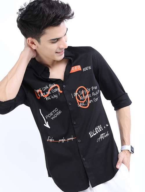 men printed collared casual shirt - 21487048 -  Standard Image - 0