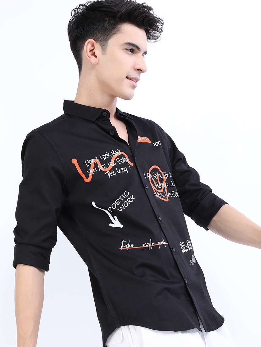 men printed collared casual shirt - 21487048 -  Standard Image - 2