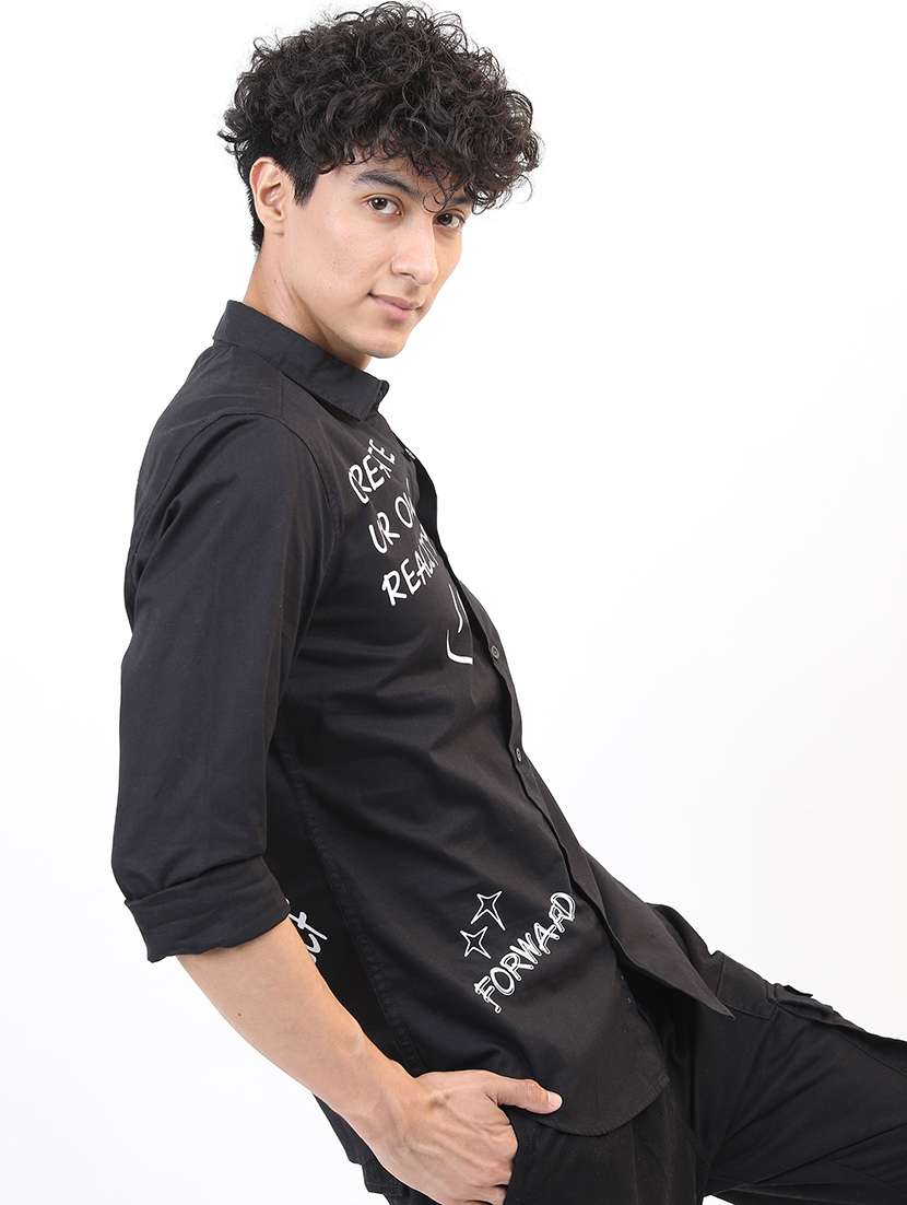 men printed collared casual shirt - 21487052 -  Standard Image - 2