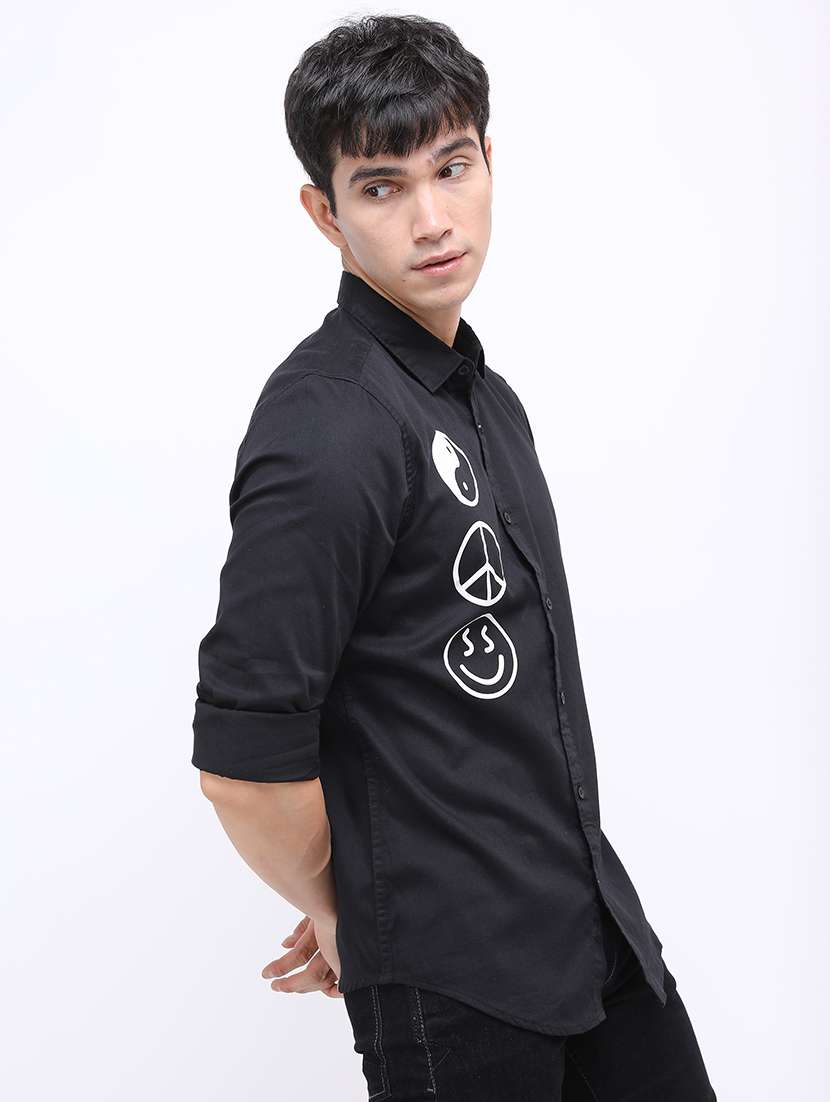 men printed collared casual shirt - 21487057 -  Standard Image - 2