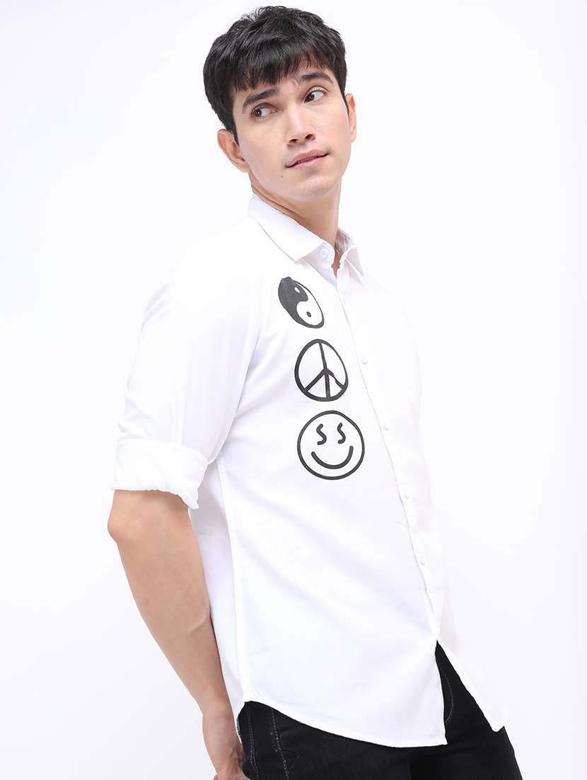 men printed collared casual shirt - 21487058 -  Standard Image - 2