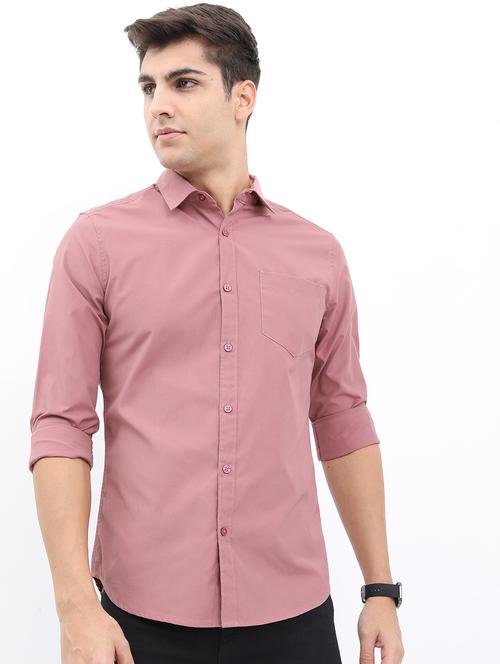 men solid collared casual wear shirt - 21487090 - Standard Image - 0