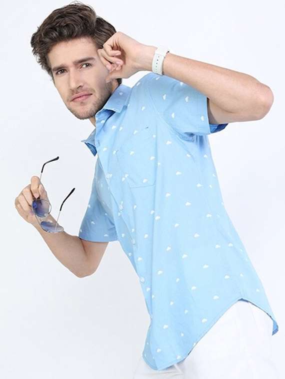 men collared printed casual shirt - 21487133 -  Standard Image - 2