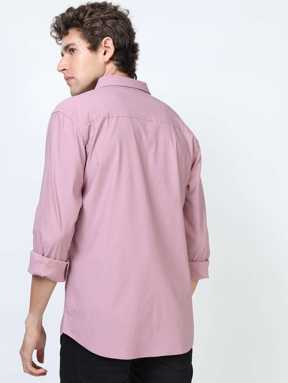 men collared long sleeves casual shirt - 21487202 - Standard Image - 2