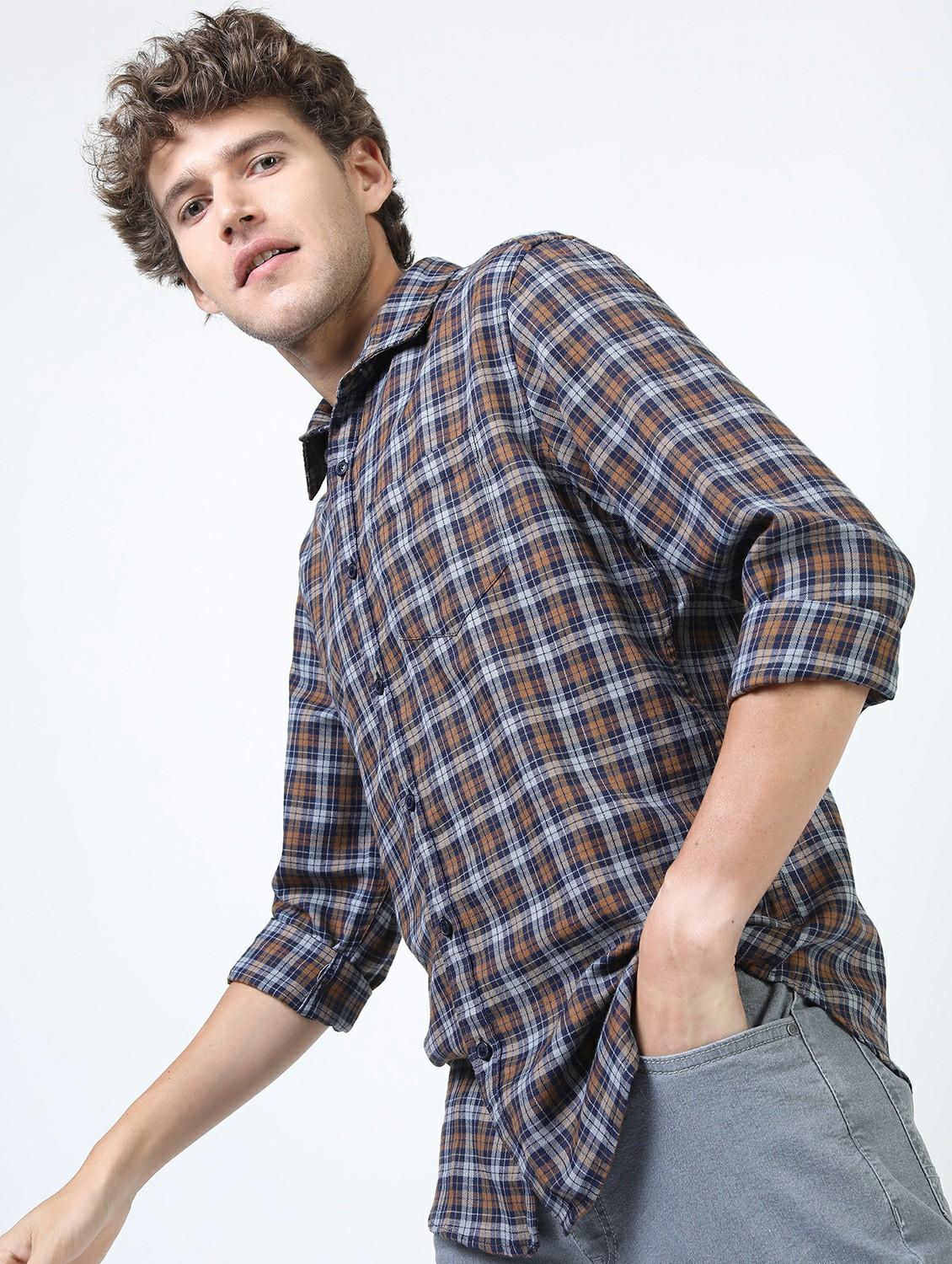 men collared long sleeves casual shirt - 21487325 - Standard Image - 2