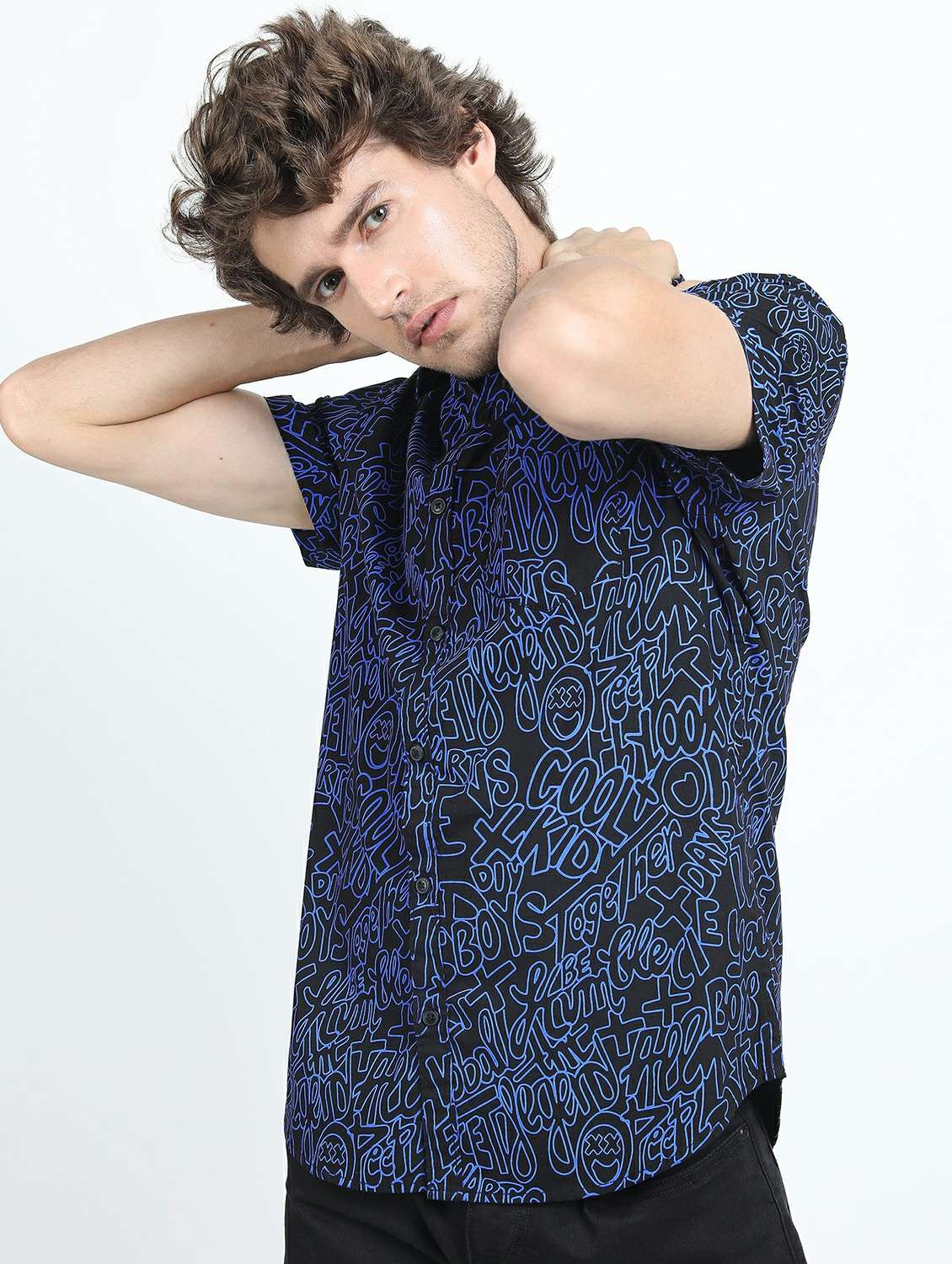 men short sleeved printed casual shirt - 21487408 -  Standard Image - 2