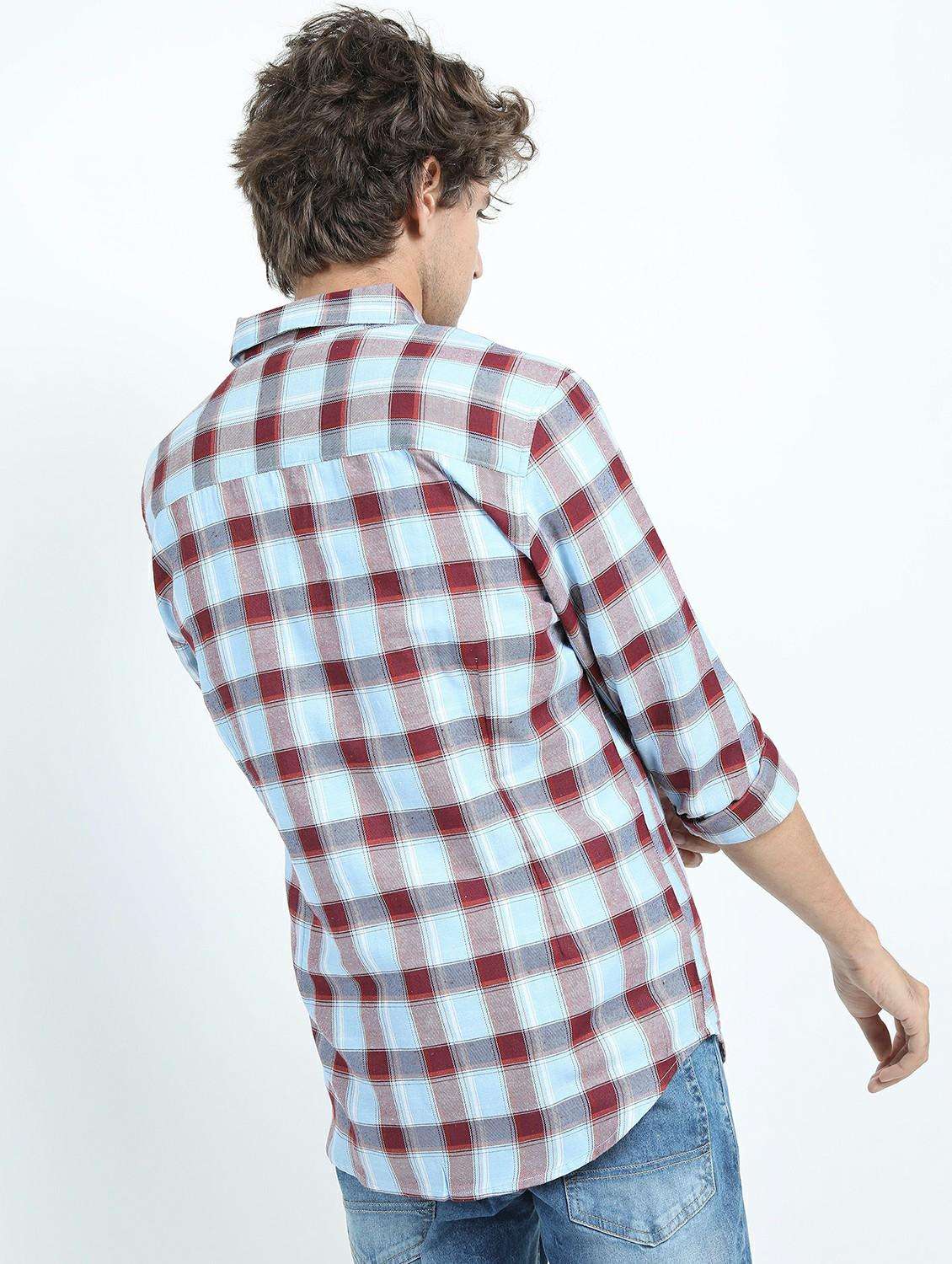 men light blue regular fit collared shirt - 21487444 -  Standard Image - 2