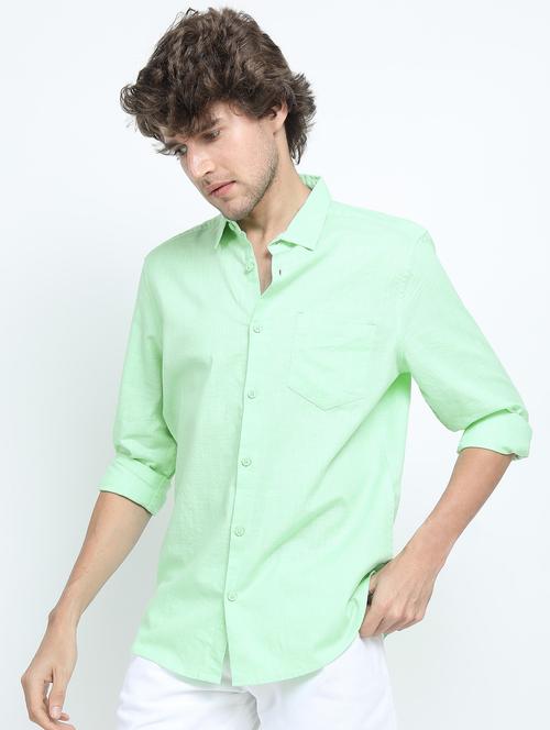 men long sleeved solid casual shirt - 21487451 - Standard Image - 0