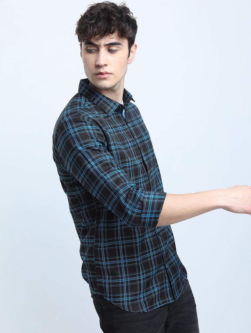men collared checks casual shirt - 21487547 - Standard Image - 2