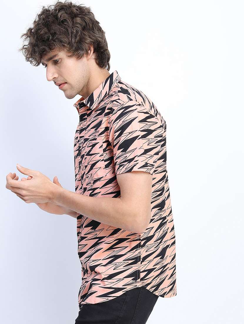men collared printed casual shirt - 21487556 -  Standard Image - 2