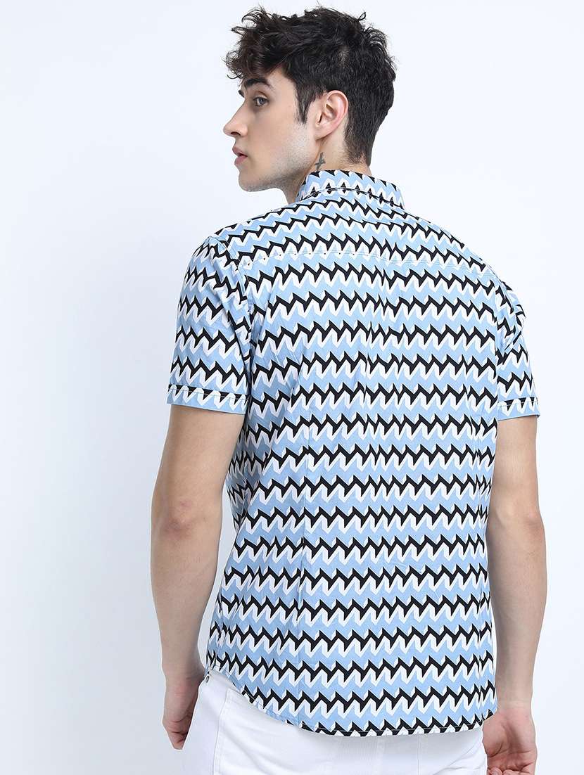 men collared printed casual shirt - 21487560 -  Standard Image - 2