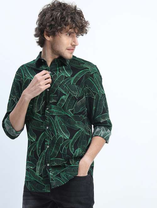 men collared printed casual shirt - 21487567 -  Standard Image - 0