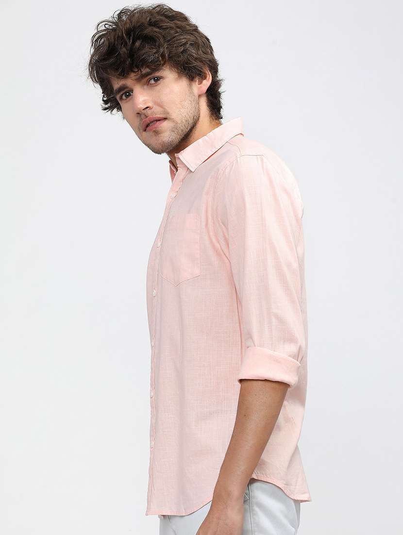 men collared solid casual shirt - 21487579 -  Standard Image - 2