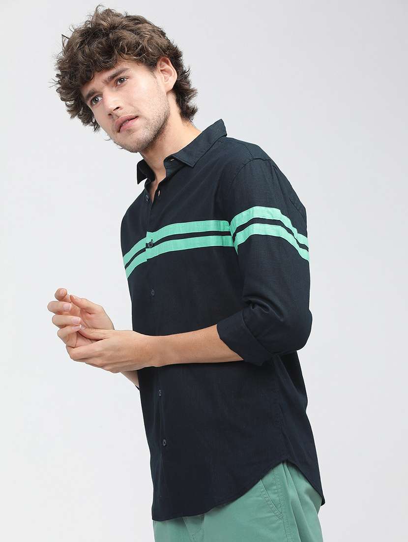 men collared stripes casual shirt - 21487617 -  Standard Image - 2