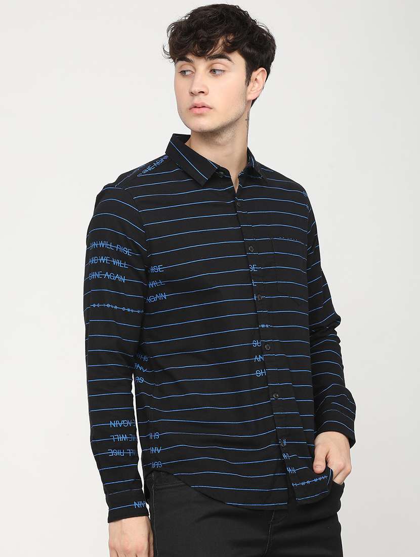men collared stripes casual shirt - 21487636 -  Standard Image - 2