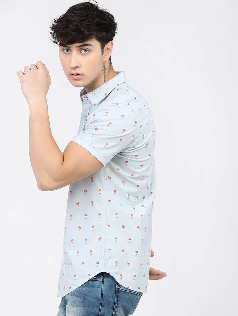 men collared short sleeves casual shirt - 21487678 -  Standard Image - 2