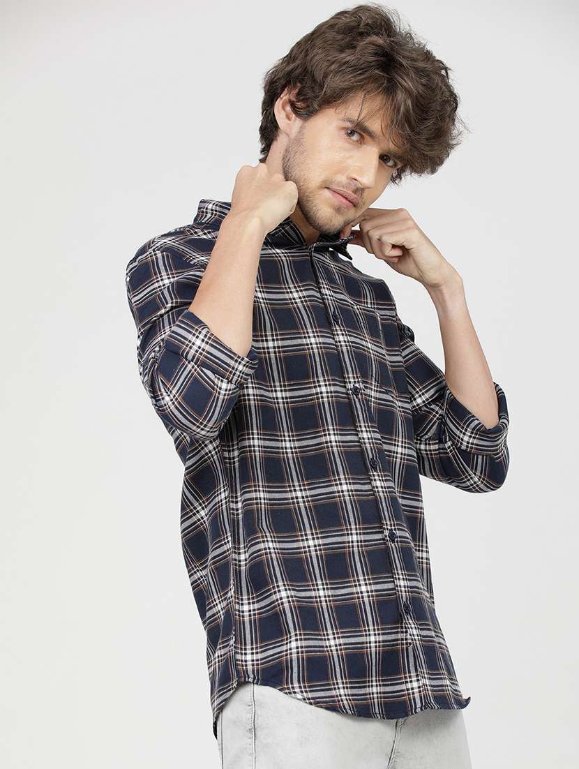 men collared long sleeves casual shirt - 21487721 -  Standard Image - 2