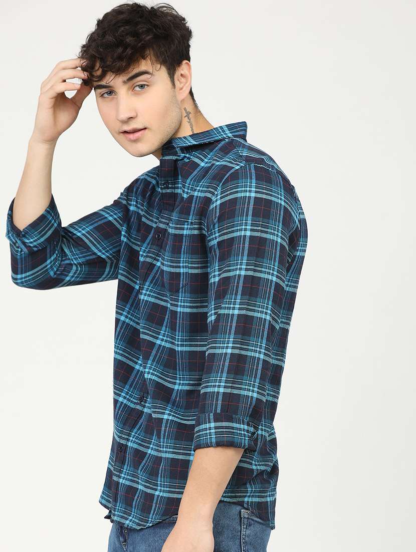 men collared long sleeves casual shirt - 21487729 -  Standard Image - 2