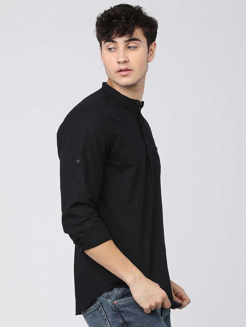 men solid long sleeves casual shirt - 21487733 - Standard Image - 2