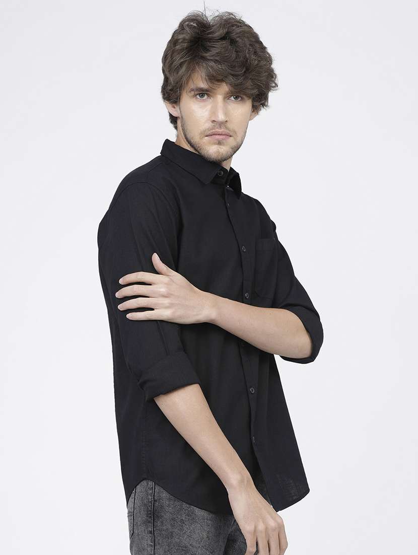 men collared long sleeves casual shirt - 21487745 -  Standard Image - 2