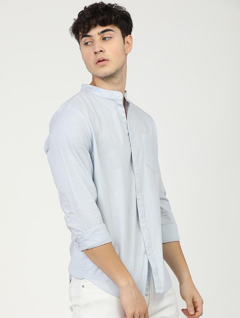 men solids long sleeves casual shirts - 21487747 - Standard Image - 2