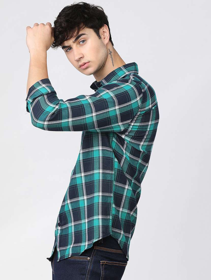 men checkered long sleeve casual shirts - 21487783 -  Standard Image - 2