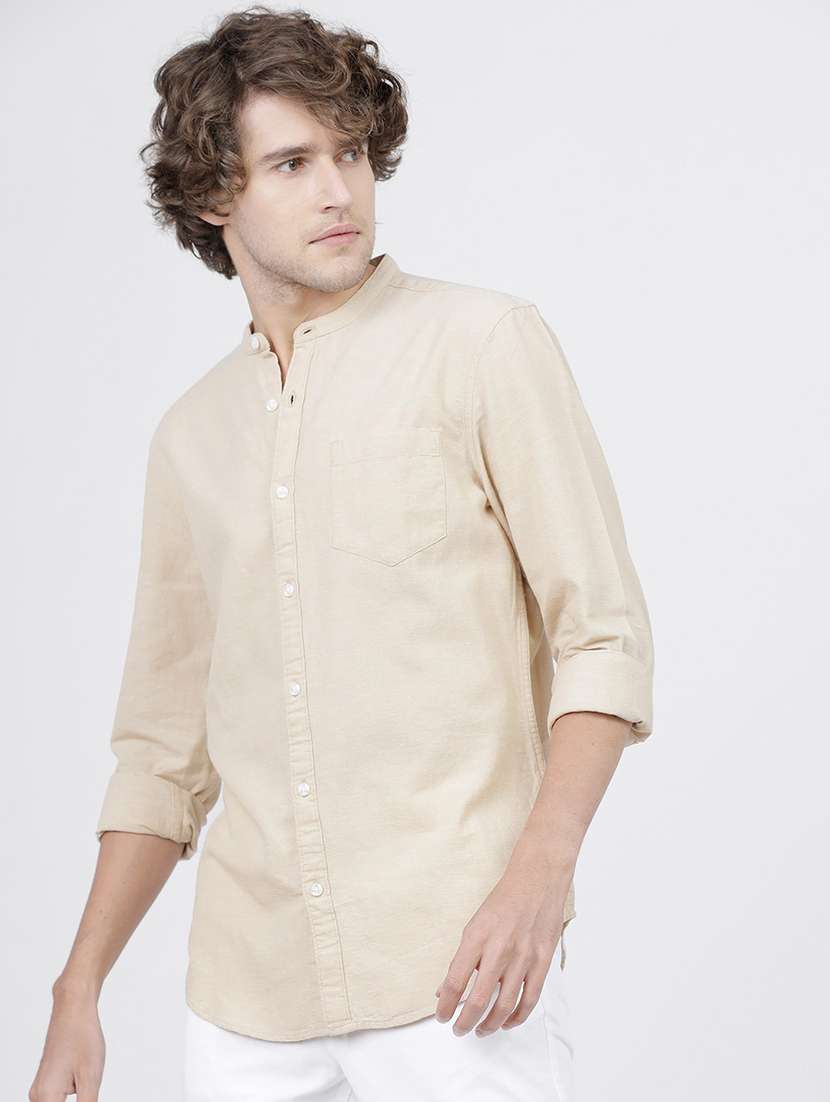 men solid long sleeve casual wear shirt - 21487814 -  Standard Image - 2