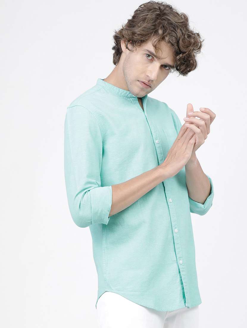 men solid long sleeve casual wear shirt - 21487817 -  Standard Image - 2