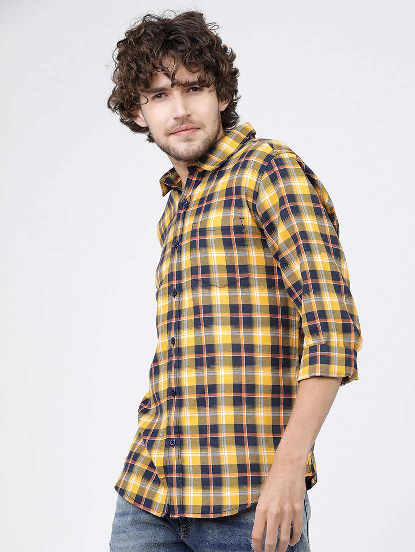men checkered casual wear shirt - 21487830 - Standard Image - 2