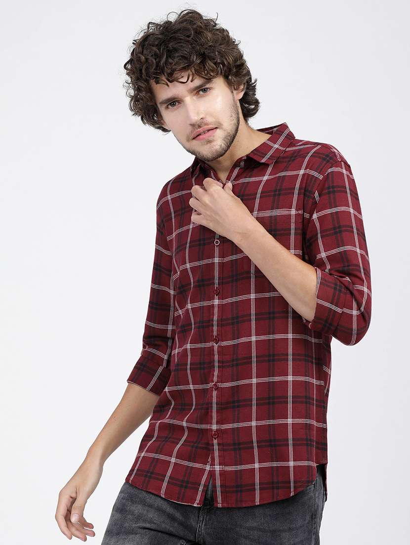 men checkered casual wear shirt - 21487858 -  Standard Image - 2