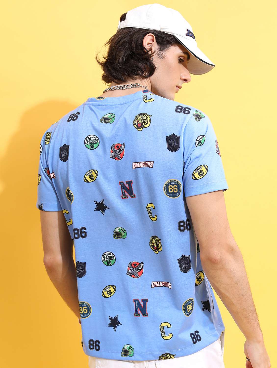 men round neck printed t-shirt - 21487940 -  Standard Image - 2