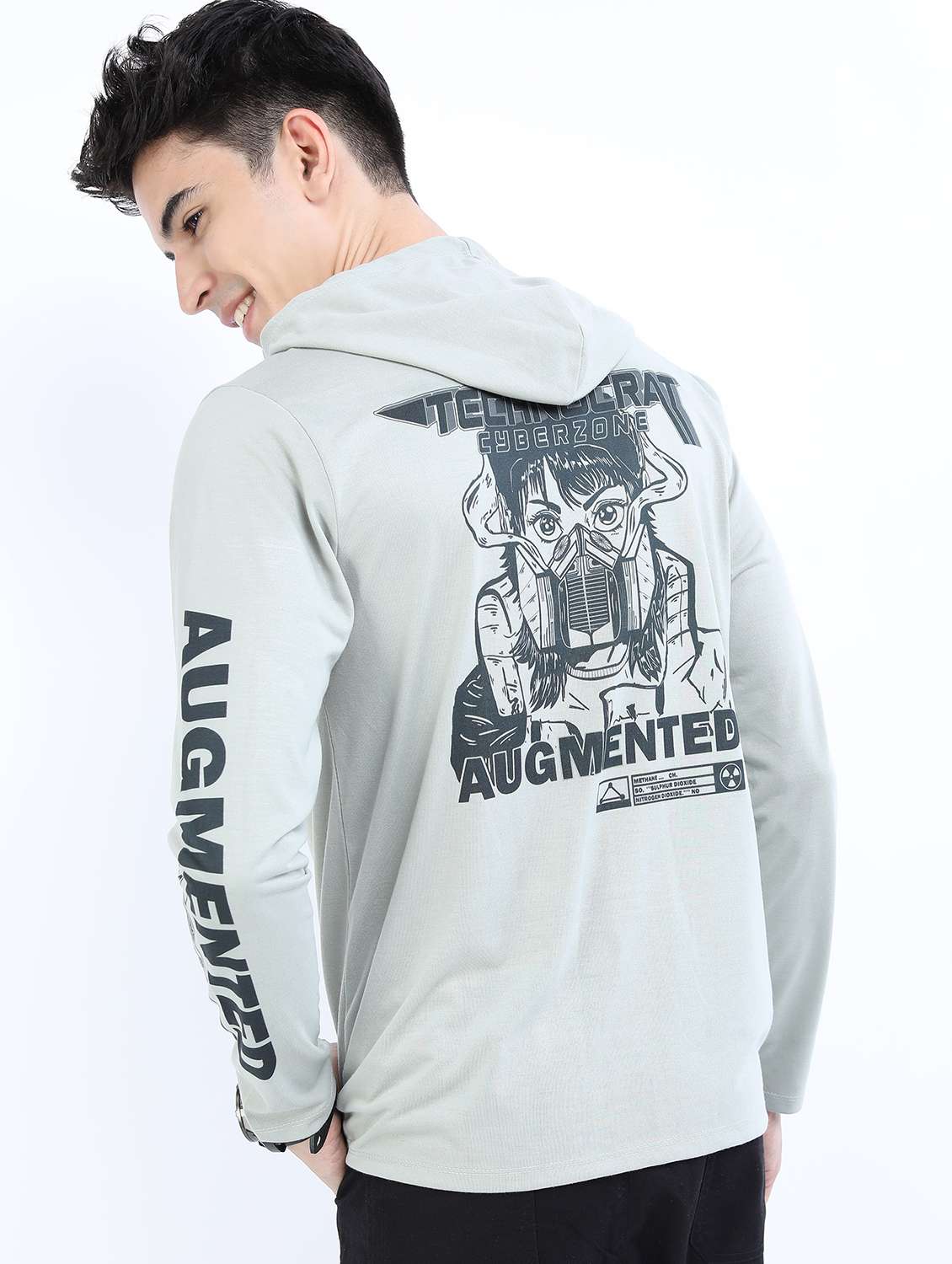 men long sleeved back printed t-shirt - 21488041 -  Standard Image - 2