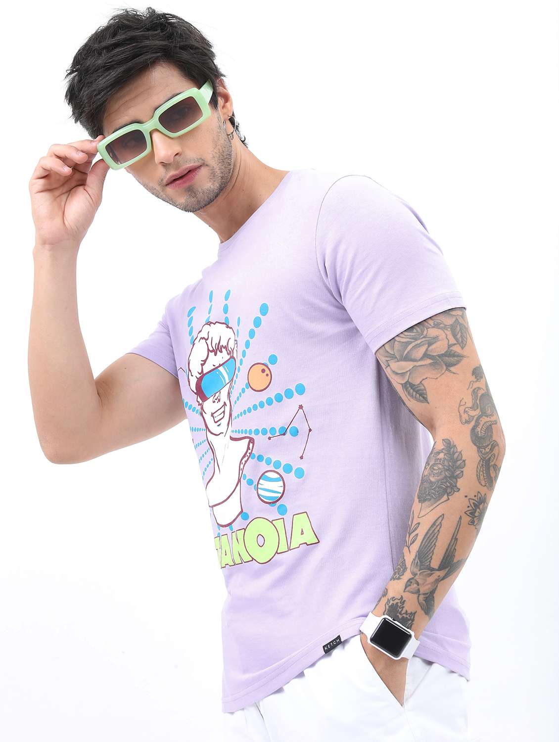 men short sleeved front printed t-shirt - 21488045 -  Standard Image - 2
