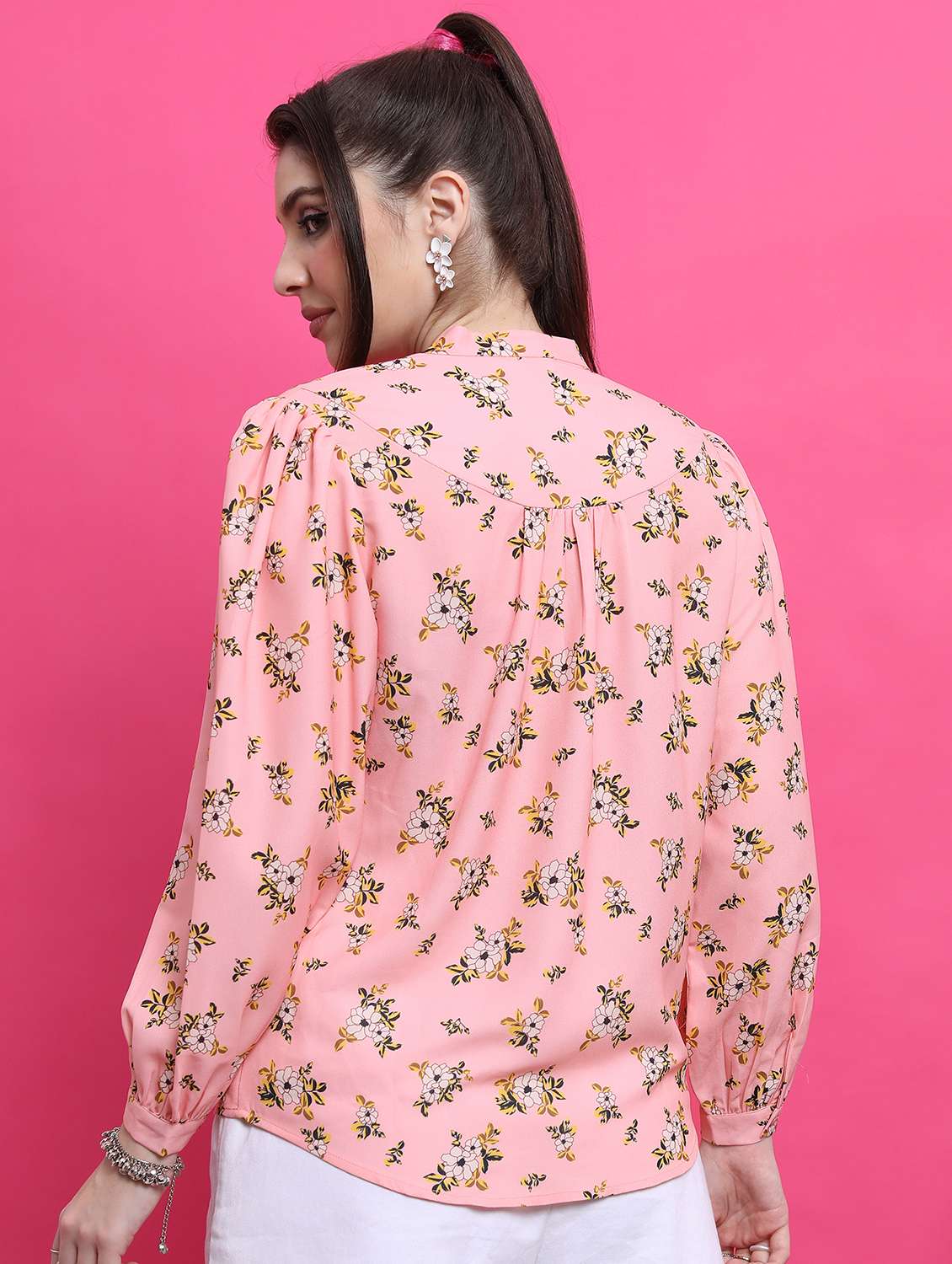 women coral cotton blend regular top - 21488078 -  Standard Image - 2